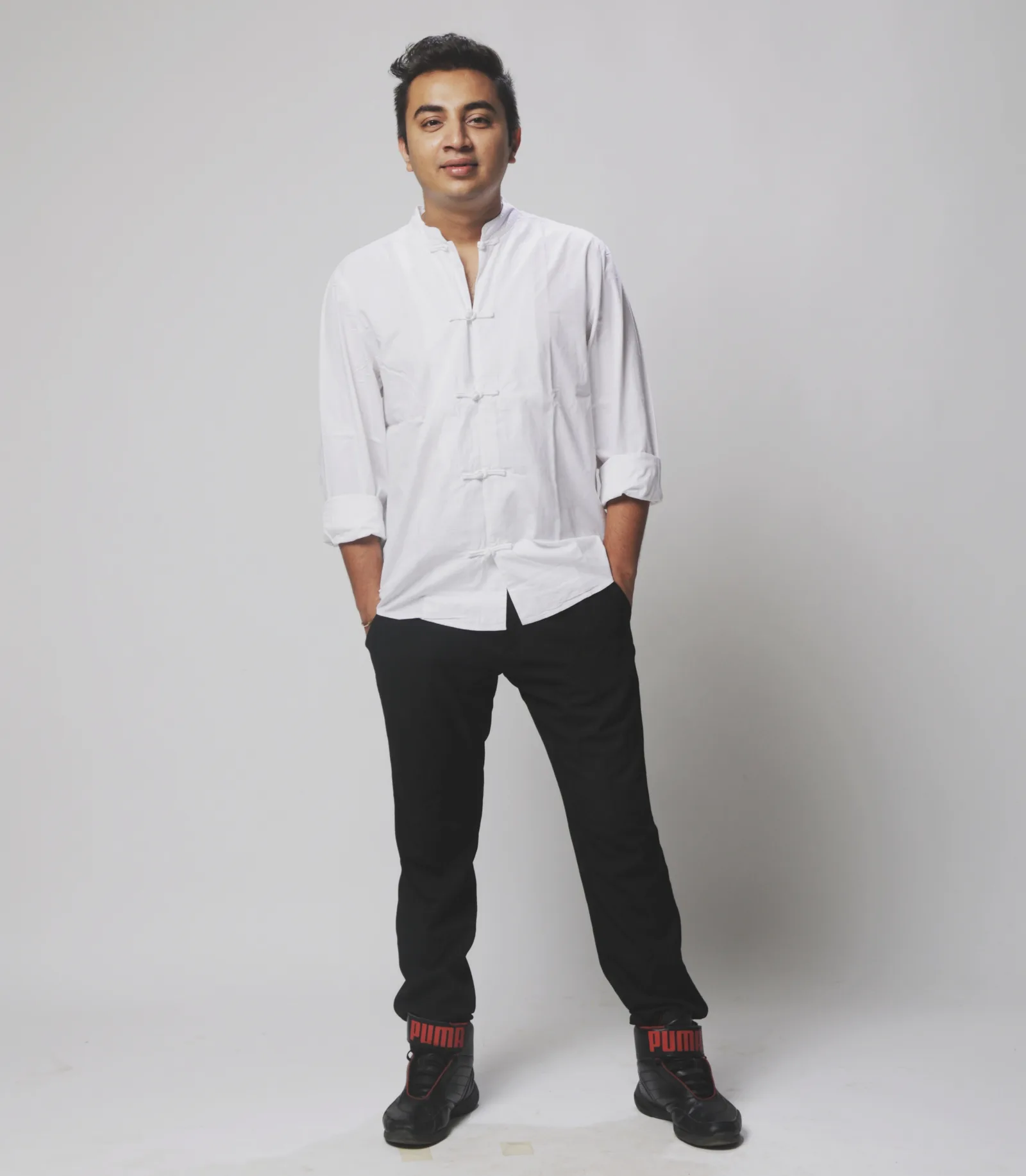 DJ Nelson in a white shirt